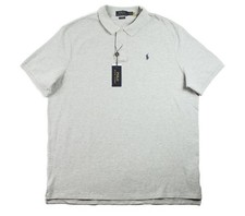 Ralph Lauren Mens Polo Shirt XL Classic Fit Short Sleeve Cotton Gray 110 NEW