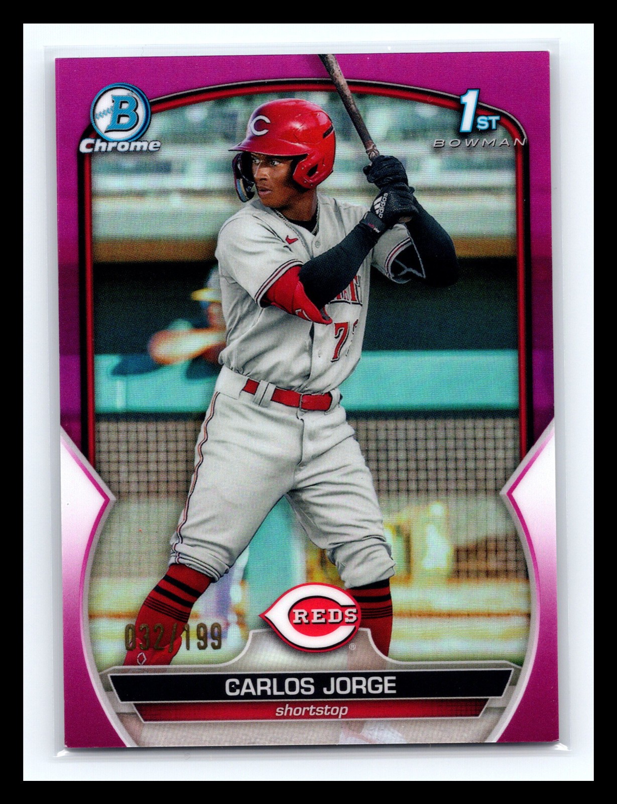 2023 Bowman Chrome Carlos Jorge #BCP-120 Purple Refractor /250 (RC)