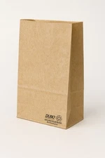 Duro Bag #2 Kraft Paper Bags Recycled 500ct 4.3x2.4x8.2" Eco Friendly