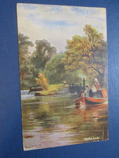Postcard - Teston Lock "On the Medway" R Gallon 1907 Bulkley & Margate postmark