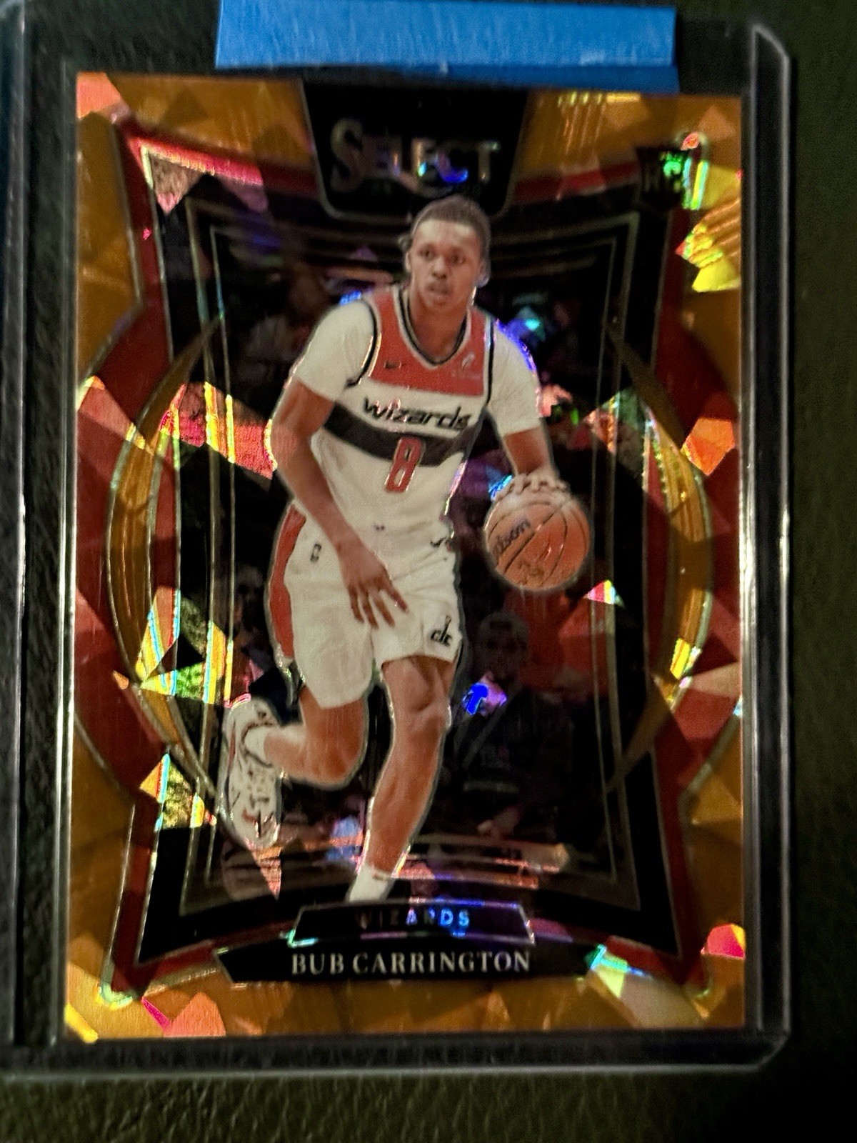 2024-25 Panini Select Concourse Bub Carrington #81 Orange Cracked Ice Prizm /275