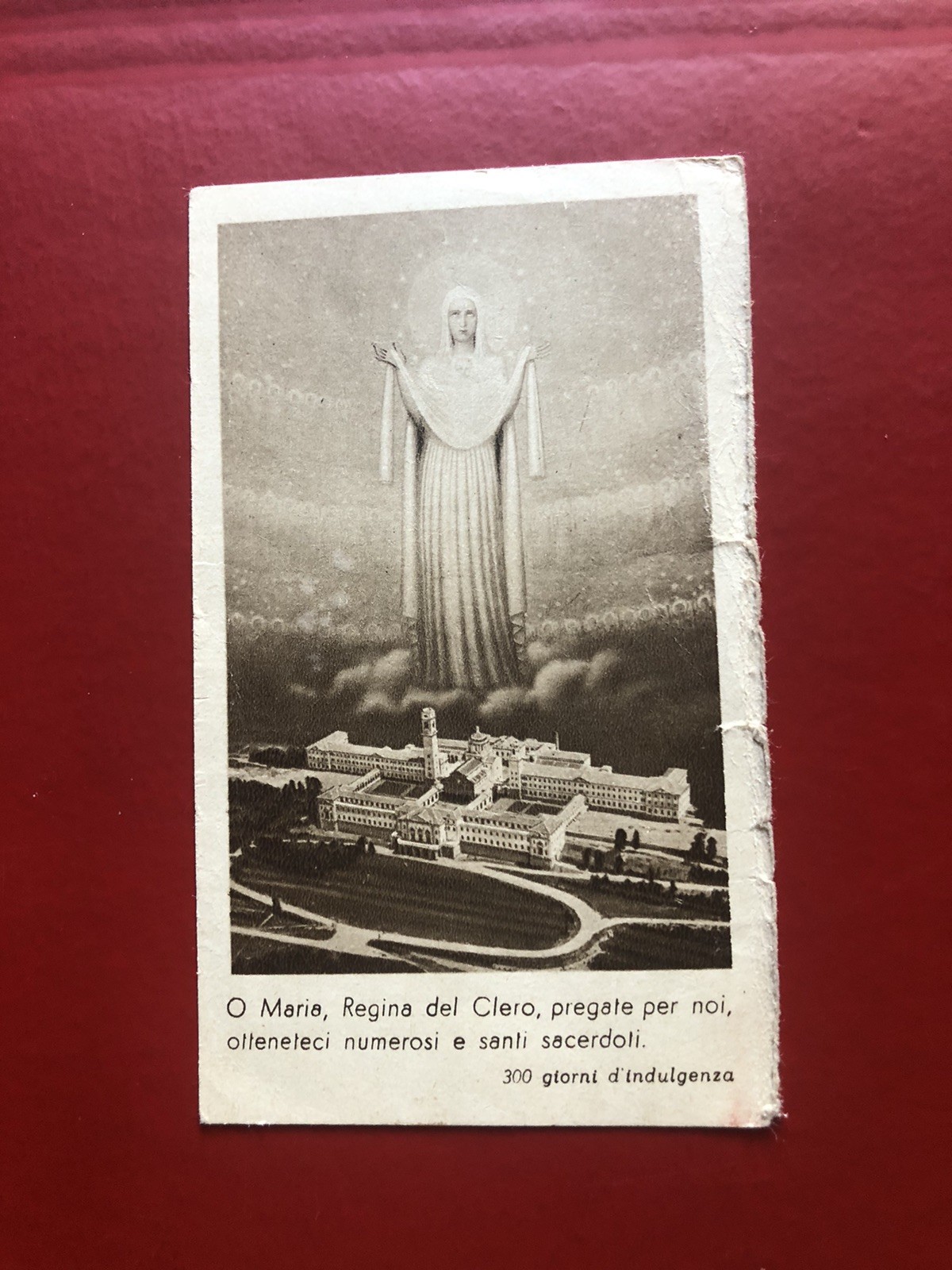 Antico Santino, Maria Regina del Clero (Madonna), Imprimatur: In Curia 5-10-1943