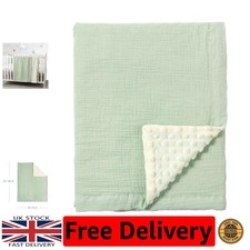 Heavyweight Organic Muslin Baby Blanket 75x100cm - Perfect for Winter Warmth
