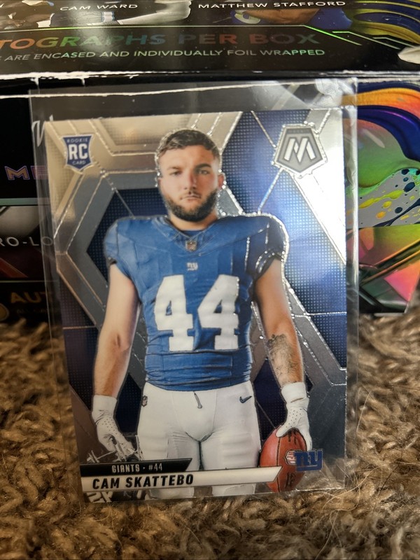 2025 Panini Mosaic Cam Skattebo Image Variation Silver Rookie RC #271 Giants