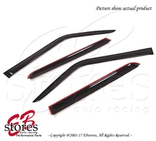 Black Tinted Out-Channel Vent Visor Deflector 4pcs For 2007-2016 Jeep Patriot