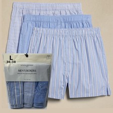 Banana Republic Boxers 3 Pair Mens LARGE Blue...