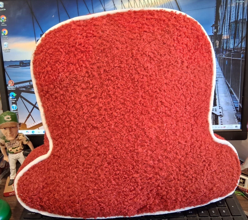 ALMOHADA DECORATIVA PATRIÓTICA ESTRELLAS SUAVES Y RAYAS 13" X 14", 4 DE JULIO, SOMBRERO EN FORMA Foto 2 de 4