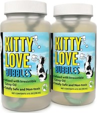 Kitty Love Bubbles 2 Pack Catnip Scented 4oz Bottles Catnip Infused Long Lasting