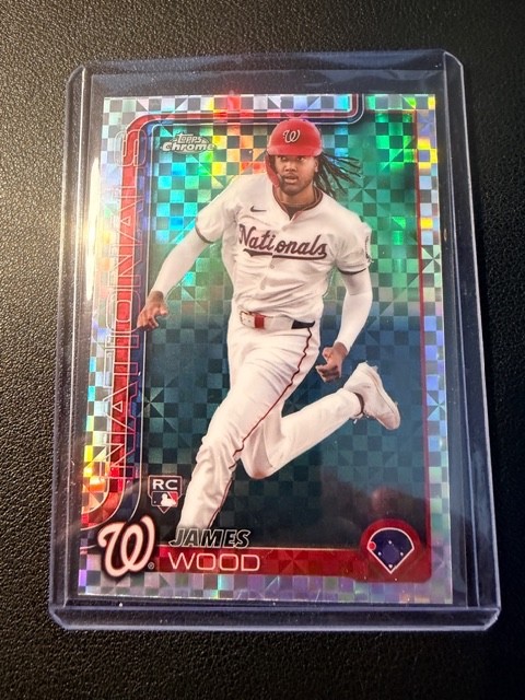 2025 Topps Chrome James Wood RC X-Fractor Refractor - Nationals rookie #132