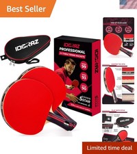 High-Performance Table Tennis Paddle - Rubber Frame 90 Control for Precise Hits