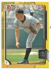 2015 Bowman Prospects Yellow Adrian Sampson #BP20 Pittsburgh Pirates 1st Bowman