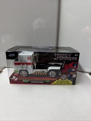 Jada 1/32 TRANSFORMERS G1 Optimus Prime Truck Ghostbusters Ecto-1 Crossover 5''