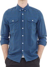 Men's Western Flannel Shirt - Cowboy Pearl Snap Plaid Long Sleeve Vintage