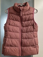 Uniqlo Girls Pink Puffy Vest Jacket Sz 3-4 Excellent