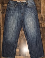 Vintage Ecko Baggy Jeans Men 40x31 Blue Denim Y2K 2000s Grunge Skater Wide Leg