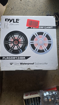 Pyle 12in Slim Waterproof Subwoofer PLRGSW124WT Single Voice Coil 400W RMS