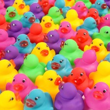228-Pack Mini Rubber Ducks Set, Mini Colorful Rubber Duckies Bath Toy for ,Fl...