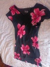 SL Fasions Size Lg Hawaiian Style Tropical Print Dress 