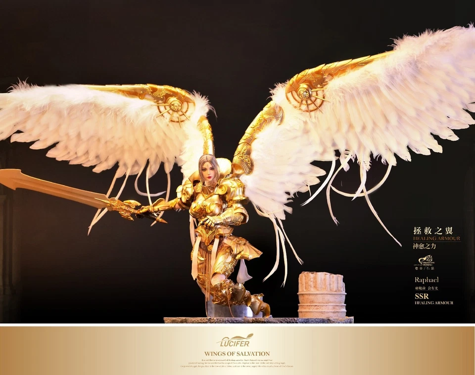 FIGURA 1/6 LUCIFER LXF2310-A Alas de Salvación ARMADURA CURATIVA Arcángel Rafael Foto 4 de 4
