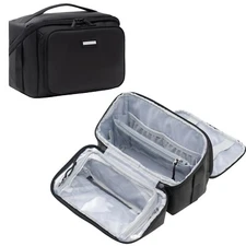 Everfun Travel Toiletry Bag for Men and Women Dopp Kit Wide Open Makeup Cosme...