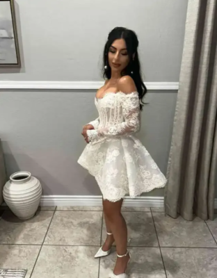 slim fit dress slacks V-Neck Graduation Homecoming Dresses Beaded Tulle US12 / As Picture
