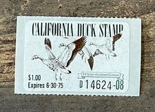 WTDstamps - 1974 CALIFORNIA - State Duck Stamp - Lot1 - Mint OG NH 