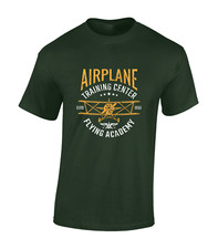 AIRPLANE TRAINING CENTRE MENS T SHIRT COOL PILOT AEORPLANE DESIGN PLANE GIFT TOP