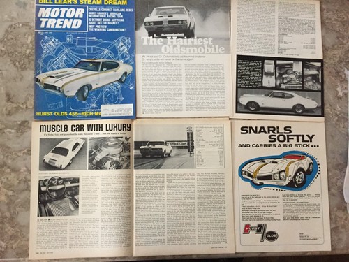 1969 Oldsmobile Cutlass S 442 Hurst Olds Road Tests more Lot car ad ...