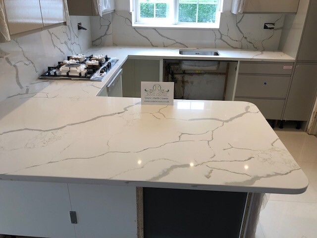 Calacatta Quartz Kitchen Worktop All Colours Availabl