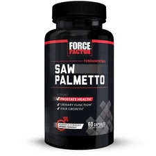 Force Factor Saw Palmetto 610mg, Supports Prostate Health & Hair Growth, 60ct