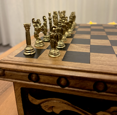 Personalized Wooden Chess Set Box With Hidden Compartment -  Hong Kong