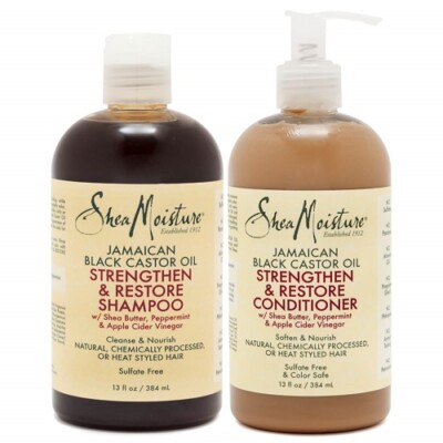 Shea Moisture Jamaican Black Castor Oil Shampoo & Conditioner Set.(13 oz)