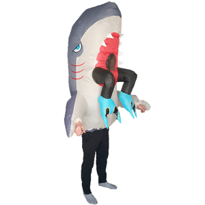 Inflatable Shark Costume Adult//Kid Blow Up Suit Carnival Fancy Dress Cosplay