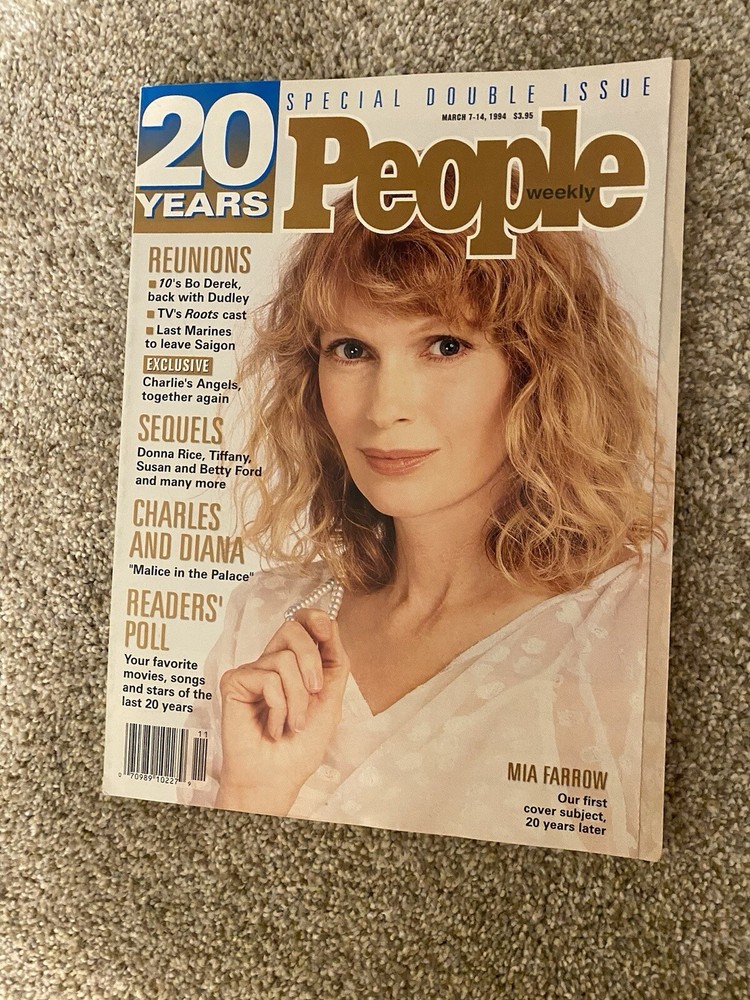 PEOPLE MAGAZINE-20TH ANNIVERSARY ISSUE-MARCH 1994-MIA FARROW