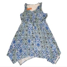 NWT American Rag Dress Size 3X Stretch Jersey Handkerchief Hem Sleeveless Blue