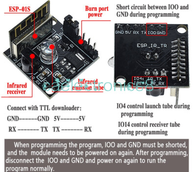 ESP8285 Infrared Transceiver Wireless WIFI Transceiver Module Remote Control CA