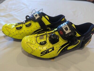 Sidi Wire Carbon Men's Road Cycling 3 Bolt Shoes Black/Fluo Sidi Wire Carbon Men's Road Cycling 3 Bolt Shoes Black/Fluo