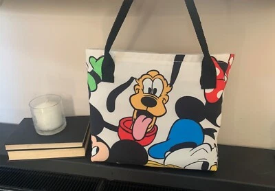 Mickey Mouse & Friends Canvas Tote Shoulder shopper bag. Stocking filler gift