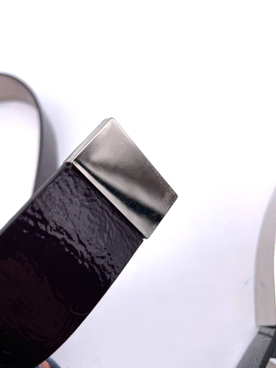 Michael Kors Genuine Leather Silver Buckle Belt Women display picture 1