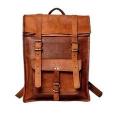 New Genuine Leather Back Pack Rucksack Travel Bag For Men's and Women's
