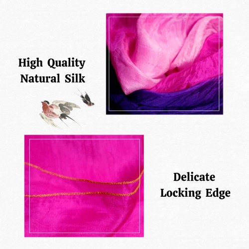 Belly Dance Fan Silk Fan Colored Dance Cloth Fan Long Folding Belly Dance Fans - Picture 18 of 46