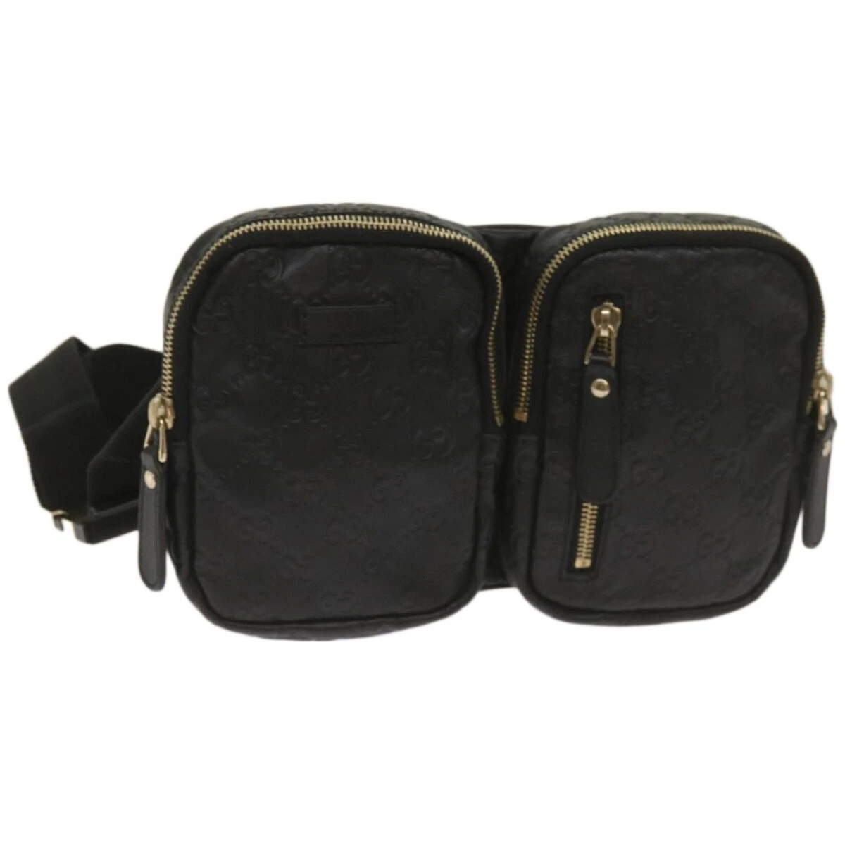 GUCCI GG Canvas Guccissima sac taille noir 246417 authentique am5821