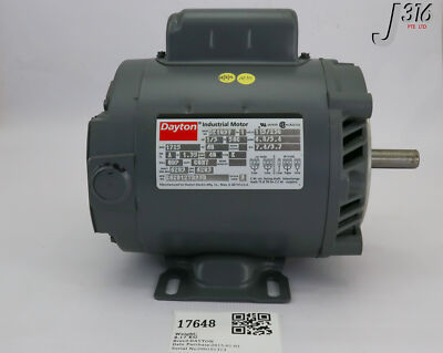 Ｊ 17648 DAYTON SINGLE PHASE INDUSTRIAL MOTOR, 1/3HP, RPM 1725