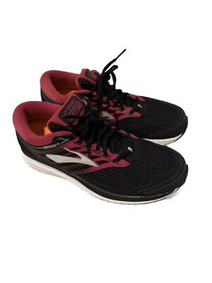 Brooks Addiction 13 Walking Shoe Women US 10.5 B. Black And Pink.
