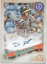2018 Gypsy Queen DUSTIN FOWLER RC Auto AUTOGRAPH - OAKLAND ATHLETICS- #GQA-DF
