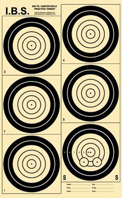 IBS 200 YD HR Target Official (I.B.S) International Benchrest Shooters ...