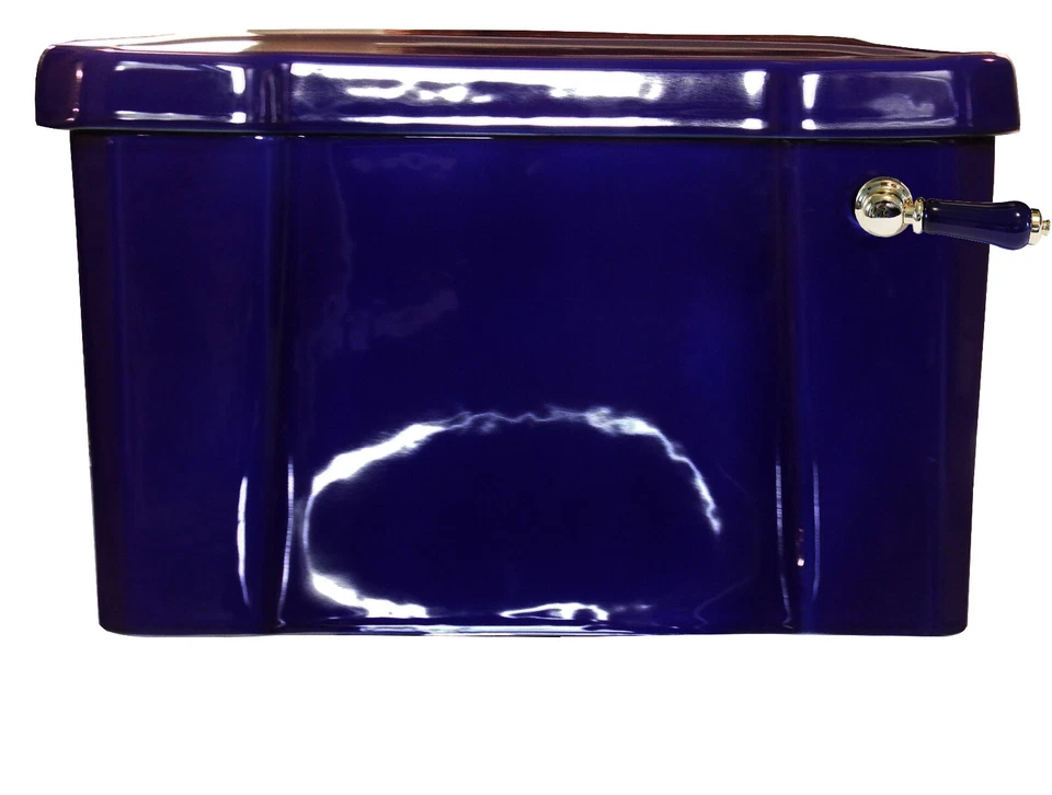 TRTC Doulton Blue Low Level Toilet Traditional Victorian Edwardian - Image 3 of 4