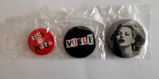 Kate Moss _ VOGUE lot de 3 Badges Button Pin _ neuf sous blister