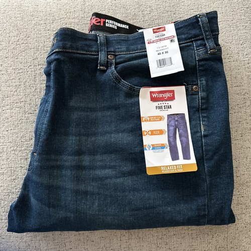 Men's Wrangler Relaxed Fit Performance Series Comfort Flex Waistband Jeans 40x30 196457177331 eBay