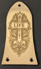Custom handmade engraved brass Gibson Les Paul Truss rod cover 